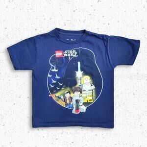 Early Y2k 2009 LEGO Star Wars themed Kids Tshirt Sz XS